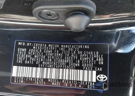 2023 Toyota Corolla Xse из США, поврежденный, VIN 5YFT4MCE4PP159507